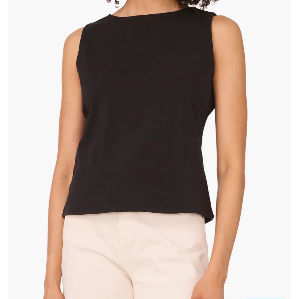 1. State Black Bow-Back Sleeveless Blouse - Picture 2 of 4
